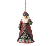Enesco Jim Shore Holiday Manor Santa Bell Ornamento