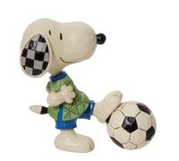 Enesco Jim Shore Peanuts Mini Snoopy Soccer Figurine 7,6 cm Multicolore