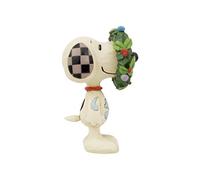 Enesco Jim Shore Peanuts Snoopy in Ghirlanda in miniatura, multicolore