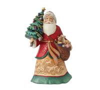 Enesco Jim Shore - Statuetta di Babbo Natale con albero e borsa dei giocattoli