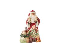 Enesco Jim Shore - Statuetta di Babbo Natale con animali domestici, gatti e cani