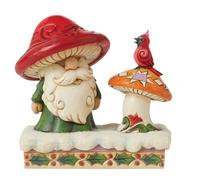 Enesco Jim Shore - Statuetta di Babbo Natale di Fungo e Uccello