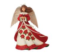 Enesco Jim Shore - Statuetta natalizia a forma di angelo rosso