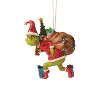 Enesco Jim Shore The Grinch - Ornamento da appendere in punta di piedi, altezza 11,3 cm, multicolore per Natale