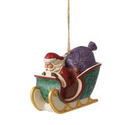 Enesco Jim Shore TWAS The Night Santa in slitta, ornamento