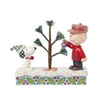 Enesco JSPEA Snoopy & Charlie Brown C Statuetta, Pietra fusa, Multicolore, Height 14cm
