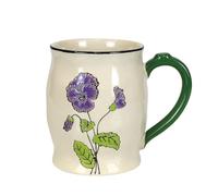 Enesco Our Name is Mud Language of Flowers - Tazza da caffè dipinta a mano, 450 ml, multicolore