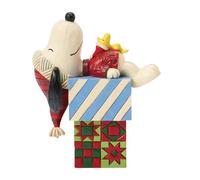 Enesco Peanuts by Jim Shore Snoopy e Woodstock Sleeping on statuetta, 10 cm, multicolore