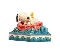 Enesco Peanuts di Jim Shore Snoopy e Woodstock in Floatie Figurina 4 pollici multicolore