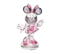 Enesco Sfaccettature Disney Facets Minnie Mouse in Posa Statuetta, Acrilico, Rosa, 3.94 inch