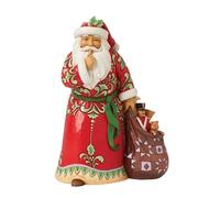 Enesco Statuina natalizia Babbo natale in resina con regali "Jim Shore" 10x15xH21 cm
