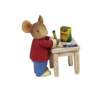 Enesco Tails con Cuore Crayola Create in Color Topolino alla Scrivania Figurina 2,09 Pollici Multicolore