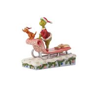 Enesco The Grinch by Jim Shore The Grinch & Max On A Slitta Figurine