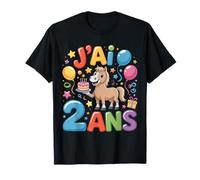 Enfant Cheval Enfant 2ans Anniversaire Garcon Fille Cheval Maglietta