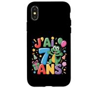 Enfant Cheval geco 7ans Anniversaire Garcon Fille lézard Custodia per iPhone X/XS