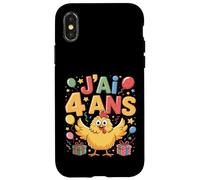 Enfant poulette Enfant 4ans Anniversaire Fille pollo Custodia per iPhone X/XS