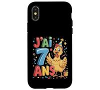Enfant poulette Enfant 7ans Anniversaire Fille pollo Custodia per iPhone X/XS