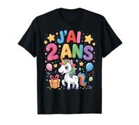 Enfant unicorno Enfant 2ans Anniversaire Garcon Fille licenza Maglietta