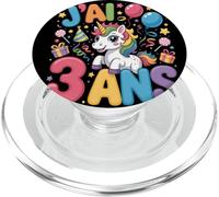 Enfant unicorno Enfant 3ans Anniversaire Garcon Fille licenza PopSockets PopGrip per MagSafe