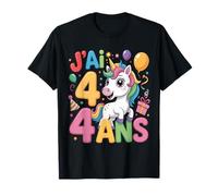 Enfant unicorno Enfant 4ans Anniversaire Garcon Fille licenza Maglietta