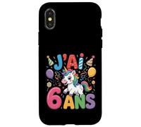 Enfant unicorno Enfant 6ans Anniversaire Garcon Fille licorne Custodia per iPhone X/XS