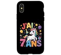 Enfant unicorno Enfant 7ans Anniversaire Garcon Fille licenza Custodia per iPhone X/XS