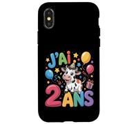 Enfant vache Enfant 2ans Anniversaire Garcon Fille Mucca Custodia per iPhone X/XS