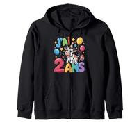 Enfant vache Enfant 2ans Anniversaire Garcon Fille Mucca Felpa con Cappuccio