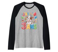 Enfant Vache Enfant 3ans Anniversaire Garcon Fille Mucca Maglia con Maniche Raglan
