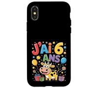 Enfant vache Enfant 6ans Anniversaire Garcon Fille Mucca Custodia per iPhone X/XS
