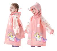 Enfants Imperméables Fille Garçon Poncho de Pluie Manteaux Imperméables Veste de Pluie à Capuche Cape de Pluie Vêtements de Pluie