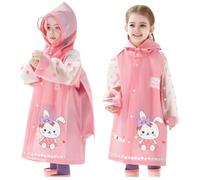 Enfants Imperméables Fille Garçon Poncho de Pluie Manteaux Imperméables Veste de Pluie à Capuche Cape de Pluie Vêtements de Pluie