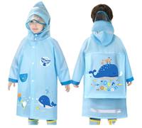 Enfants Imperméables Fille Garçon Poncho de Pluie Manteaux Imperméables Veste de Pluie à Capuche Cape de Pluie Vêtements de Pluie