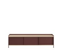 Enfold Tavolino 186x45 Rovere/Rosso Profondo