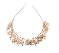 Enforosy Metal Leaves Hair Hoop, Accessori per Capelli in Lega Foglia di Capelli Intrecciati a Mano Testa di Sposa Decorativo per Insegnare Uso Quotidiano