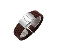 ENFYUSTR Cinturino for Orologio a sgancio rapido Adatto for Seiko 18/20/22/24mm Modello Pneumatico Cinturini in Gomma siliconica for Uomo e Donna(Brown,18mm-No Logo)
