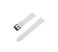 ENFYUSTR Cinturino in pelle con stampa a tratteggio incrociato Cinturini for orologi in pelle di vitello 18/19/20/21/22/23/24 mm Cinturini for orologi da polso Accessori for orologi(White-Black,24mm)