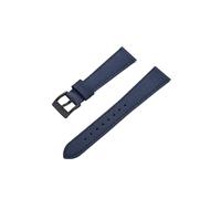 ENFYUSTR Cinturino in pelle con stampa a tratteggio incrociato Cinturini for orologi in pelle di vitello 18/19/20/21 mm Accessori for orologi(Blue-Black,21mm)