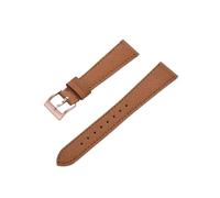 ENFYUSTR Cinturino in pelle con stampa a tratteggio incrociato Cinturini for orologi in pelle di vitello 18/19/20/21 mm Accessori for orologi(Brown-Rose Gold,19mm)