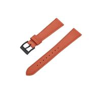 ENFYUSTR Cinturino in pelle con stampa a tratteggio incrociato Cinturini for orologi in pelle di vitello 18/19/20/21 mm Accessori for orologi(Orange-Black,20mm)