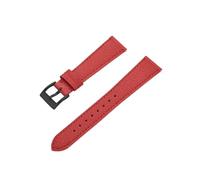 ENFYUSTR Cinturino in pelle con stampa a tratteggio incrociato Cinturini for orologi in pelle di vitello 18/19/20/21 mm Accessori for orologi(Red-Black,21mm)