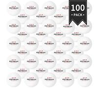 ENG 100 palline da ping pong K40+, professionali, 3 stelle, in resina ABS, per esercizi, allenamento, ping-club, dilettanti, giochi, adulti e bambini, colore bianco