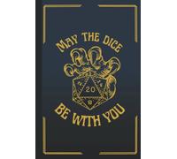 ENG - DND PLAYER JOURNAL WITH DIFFERENT PAGES - RPG JOURNAL - MAY THE DICE BE WITH YOU - CHARACTER CAMPAIN JOURNAL NOTEBOOK - PLAYER'S NOTEBOOK