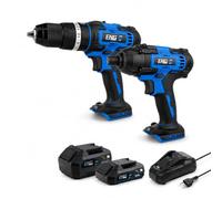 ENG PRO KIT | Avvitatore a percussione, Avvitatore a impulsi e 2 Batterie 2/4.0Ah | Linea Professionale a Batteria