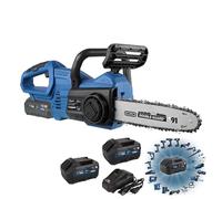 ENG PRO Motosega a batteria per potatura| Linea Professionale a Batteria ONE4ALL| Elettrosega portatile | Lunghezza Barra lama 10” (250 mm) | 2 Batterie 4.0 Ah