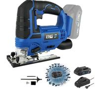 ENG PRO Seghetto Alternativo a batteria|Linea Professionale a Batteria ONE4ALL 20V |Profondità Taglio 80 mm Legno, 12 mm Alluminio, 5 mm Acciaio| Tagli Obliqui a 45°|1 Batteria 2.0Ah