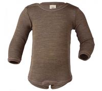 Engel - Baby Bodysuit Long Sleeve with Press Studs on Shoulder - Intimo lana merinos 74/80 marrone