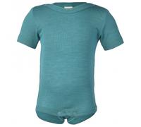 Engel - Baby Bodysuit Short Sleeve with Press Studs on Shoulder - Intimo lana merinos 50/56 turchese