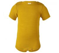 Engel - Baby Bodysuit Short Sleeve with Press Studs on Shoulder - Intimo lana merinos 98/104 giallo