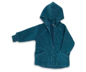 Engel - Baby Hooded Zip-Up Jacket - Giacca di lana 74/80 blu